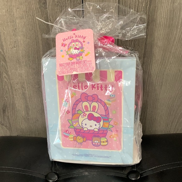 New Hello Kitty Pastel Pink & Blue Build Your Own Gift Basket 5 Piece Set - Picture 6 of 11